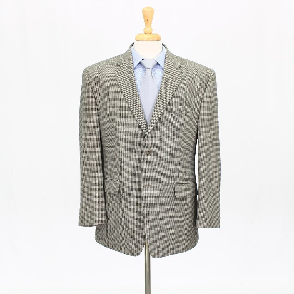 Van Heusen 42S Beige HT 2-Button Sport Coat Blazer Jacket B720